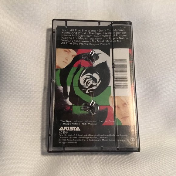 Ace of Base The Sign Cassette Tape 1993 Arista All That She Wants Ships FREE - Picture 2 of 3